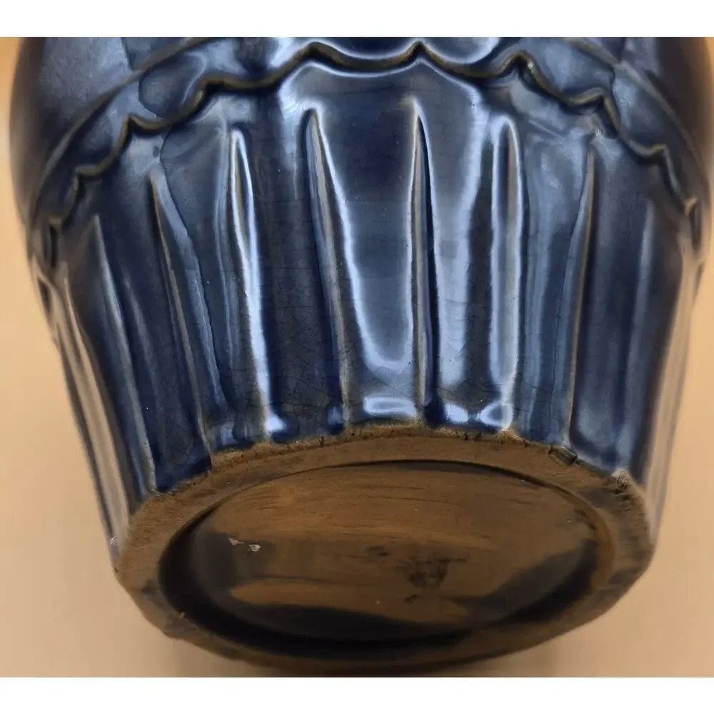 VTG Atmore's Cobalt Bue Stoneware Crock Pre-Loved Condition